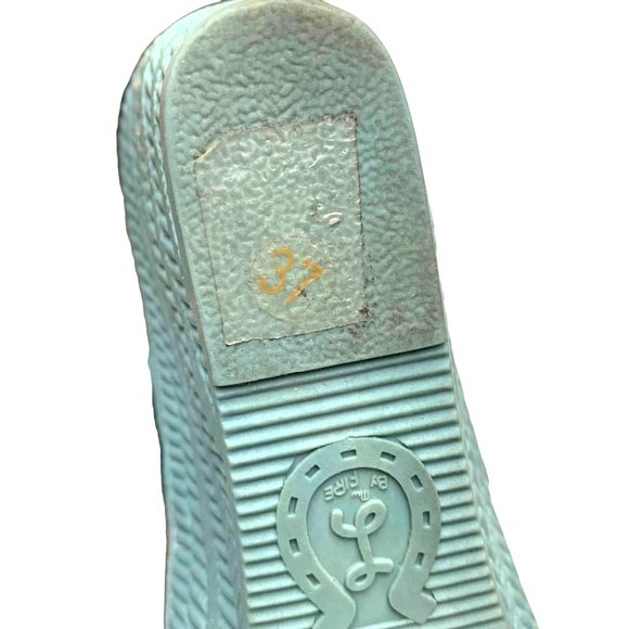 MISS L FIRE Blue Velvet‎ Embroidered Wedge - Picture 5 of 11